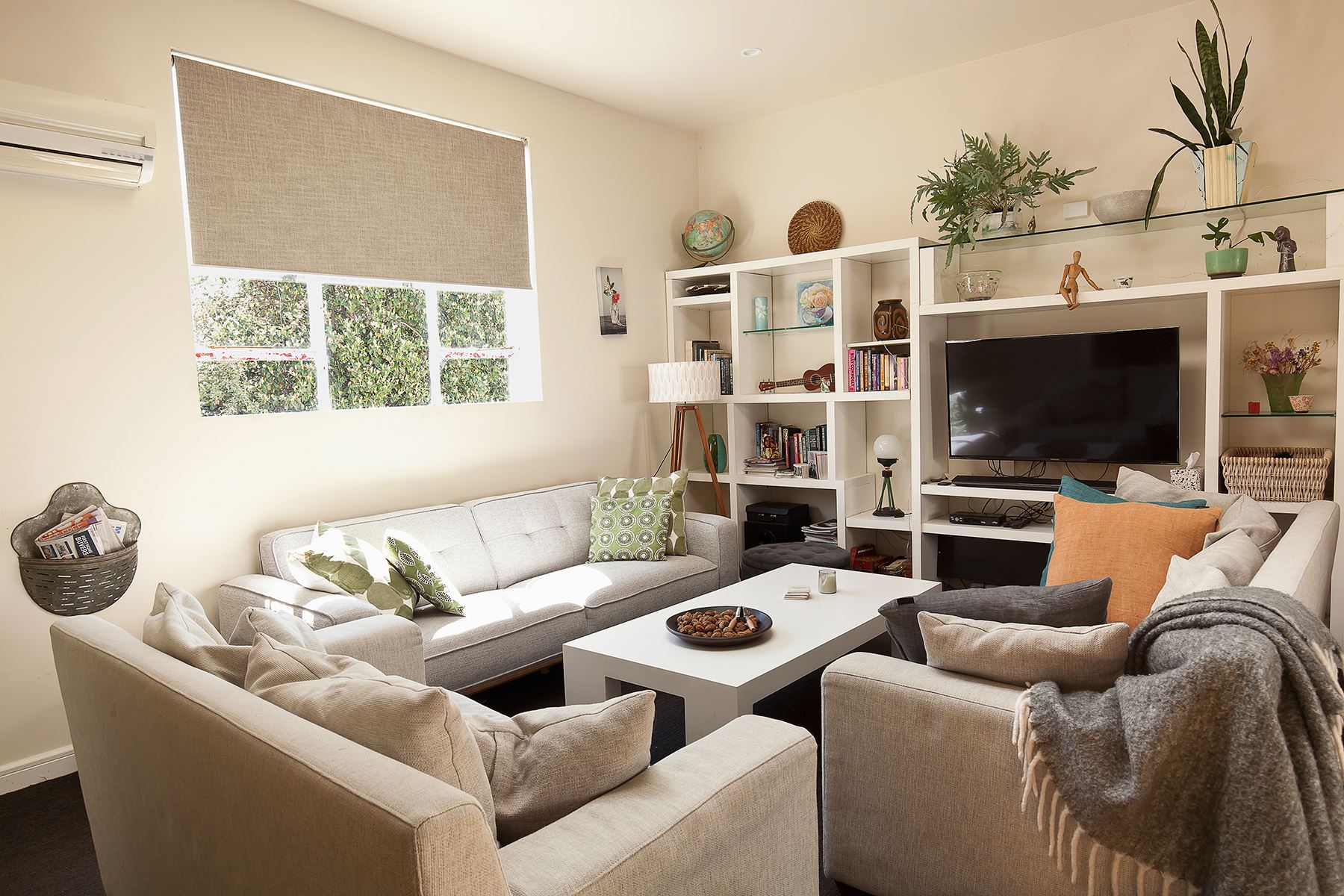 Cosy living area with a television